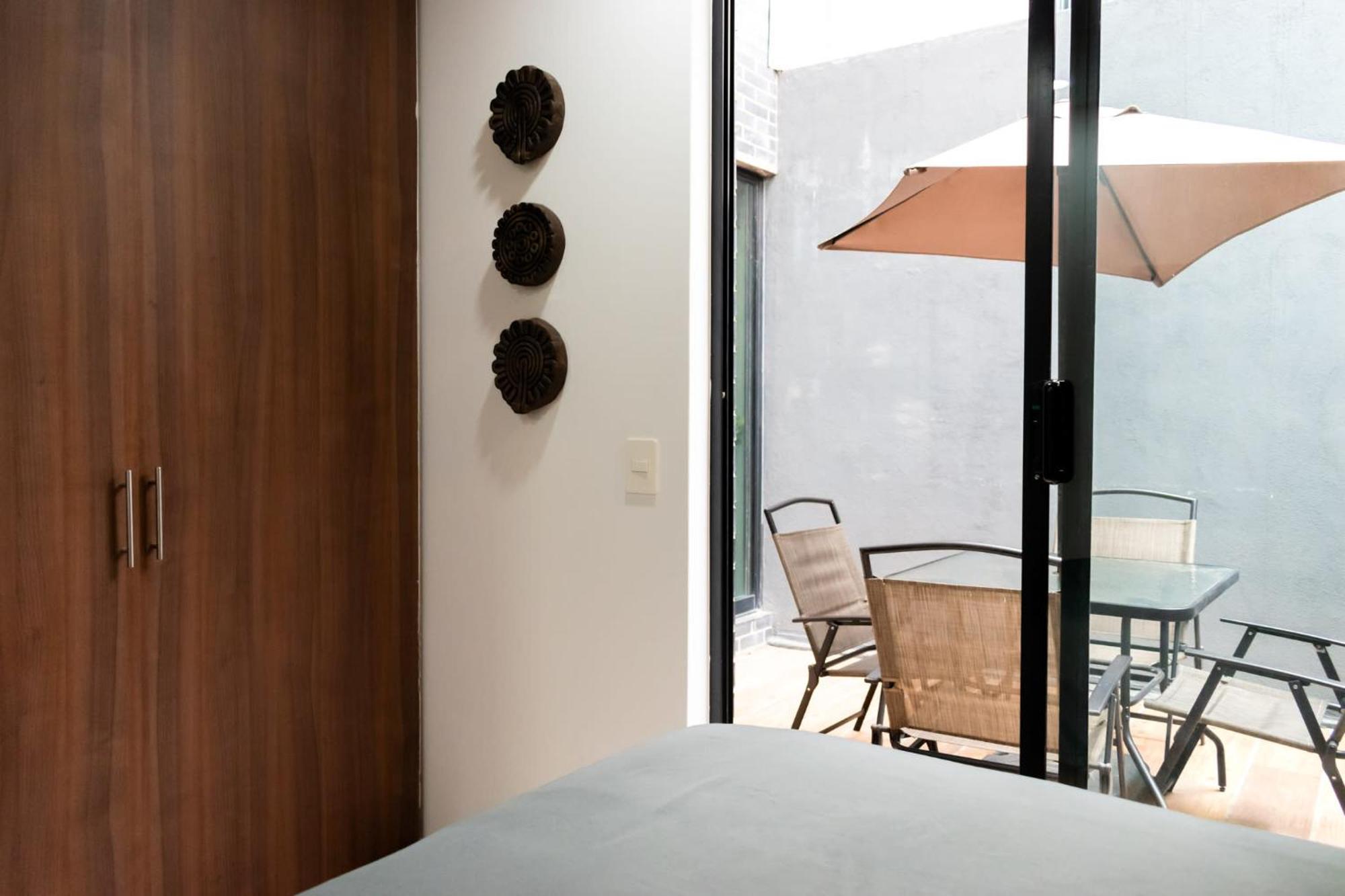 Terraza Departamento Cerca De Santa Fe Kingsize Apartment Kota Meksiko Bagian luar foto